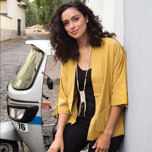 Noonday NEW leather fringe white tassel  necklace